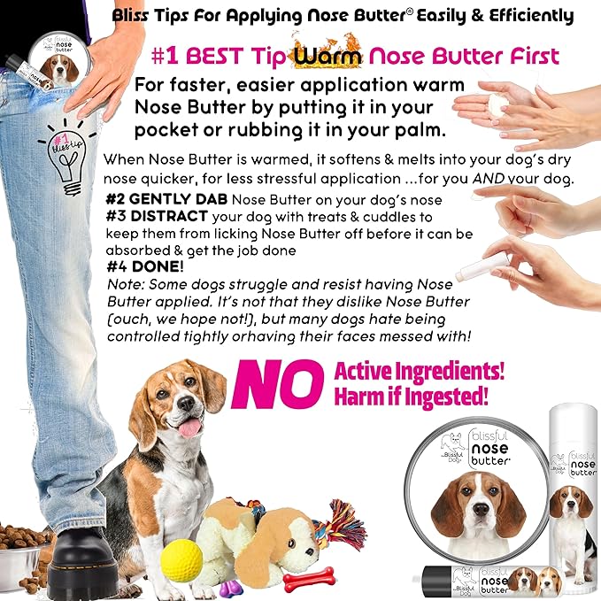 The Blissful Dog Beagle Unscented Nose Butter, 16oz