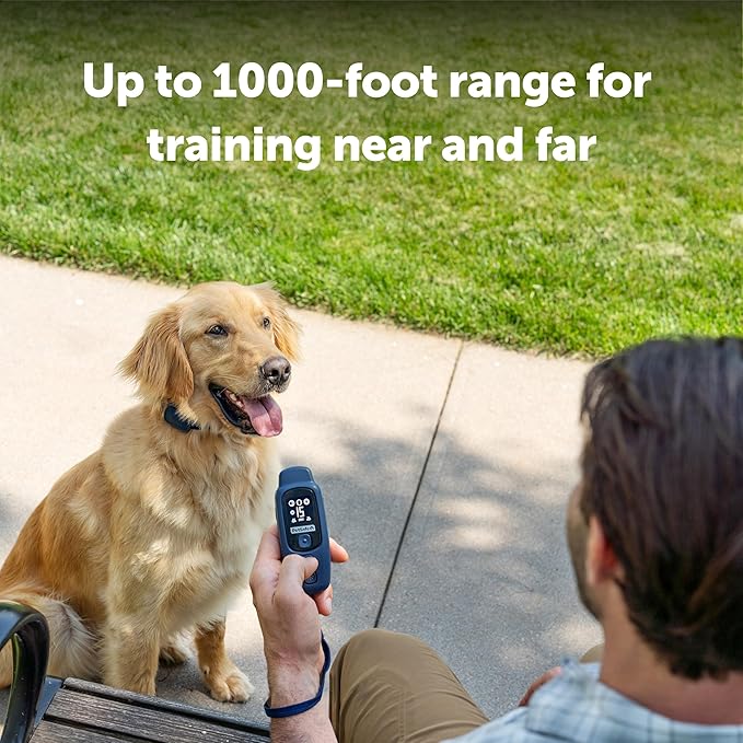 PetSafe Core Dog Trainer with Remote – Waterproof Training Collar – 1000 Foot Range – Tone, Vibration and 15 Levels of Static