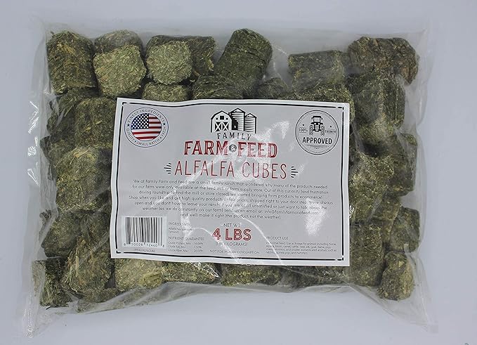 | Alfalfa Hay Food | Small Pet | Young and Adult | Cubes | 4 Pounds