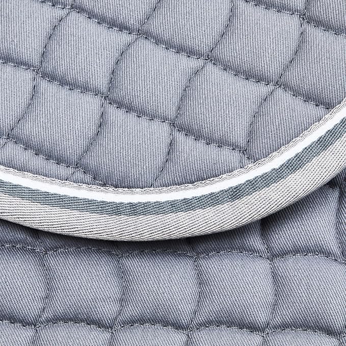 HORZE Adepto Quilted Quick-Dry Dressage Saddle Pad for Horses with Two-Tone Trim