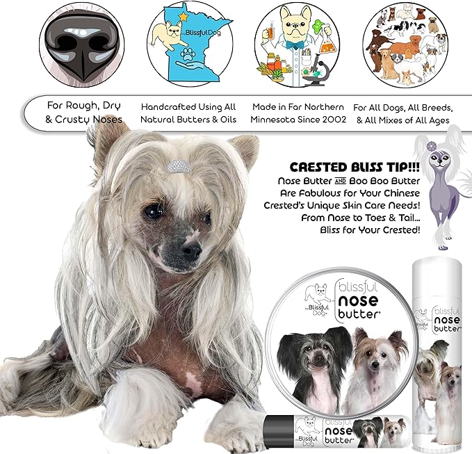 The Blissful Dog Chinese Crested Unscented Nose Butter, 0.15-Ounce