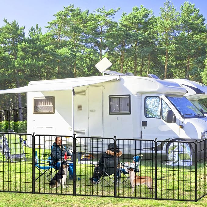 Dog Playpen 40 inch 36 Panels Indoor Outdoor Dog Pen for Large/Medium/Small Dogs Heavy Duty Metal Dog Fence Outdoor for Yard, Puppy Playpen with Door Portable Pet Fence for RV Camping Yard