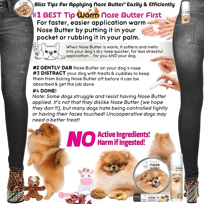 The Blissful Dog Pomeranian Unscented Nose Butter - Dog Nose Butter, 0.15 Ounce