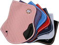 T TEKE Close Contact Saddle Pads,100% Cotton English Saddle Pads for Horses with Moisture-Wicking and Breathable Lining