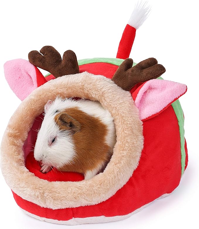 JanYoo Guinea Pig Rabbit Ferret Bed Hide Huts Removable Cushion for Rat Accessories Toys