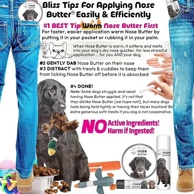 The Blissful Dog Flat-Coat Retriever Unscented Nose Butter - Dog Nose Butter, 8 Ounce