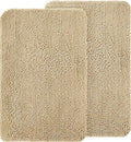 OLANLY Dog Door Mat Set 2-Piece 30x20, Absorbs Moisture and Dirt, Absorbent Non-Slip Washable Doormat, Quick Dry Chenille Mud Mat for Dogs, Entry Indoor Entryway Carpet for Inside Floor, Beige
