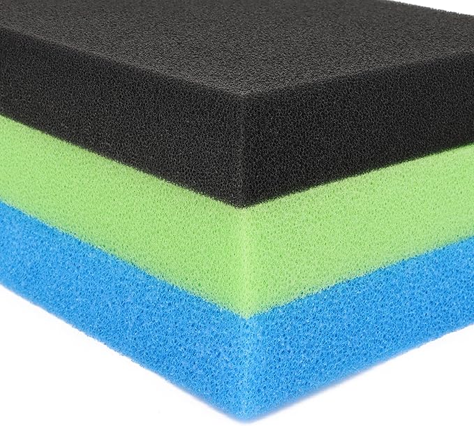 Aquarium Bio Sponge Pad Filter Media for Fish Tank,20/30/40PPI Open Cell Coarse Foam Block Foam Pre Filter Sponge (11" Lx 10.25" W x 2" H 40PPI)