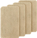 OLANLY Dog Door Mat Set 4-Piece 24x16, Absorbs Moisture and Dirt, Absorbent Non-Slip Washable Doormat, Quick Dry Chenille Mud Mat for Dogs, Entry Indoor Entryway Carpet for Inside Floor, Beige