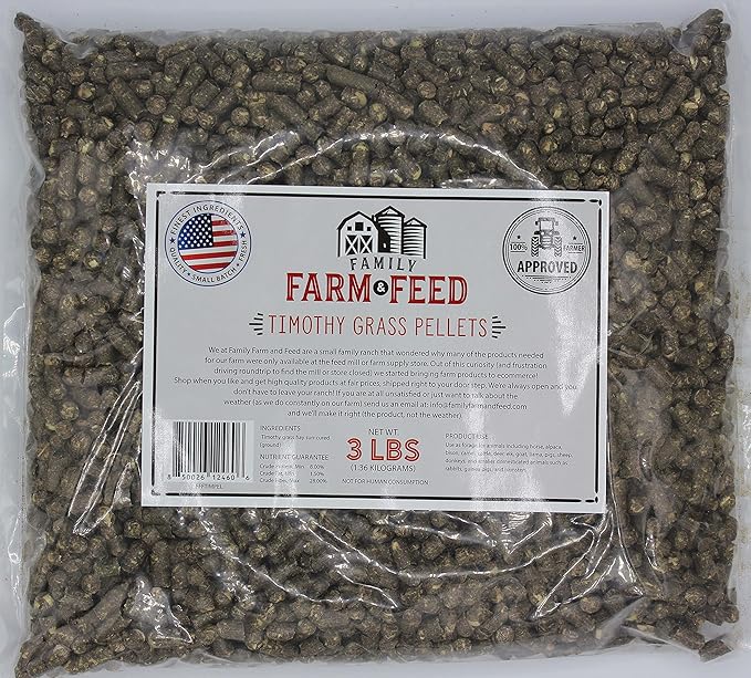 | Timothy Grass Food | Small Pet | Young and Adult | Pellets | 3 Pounds