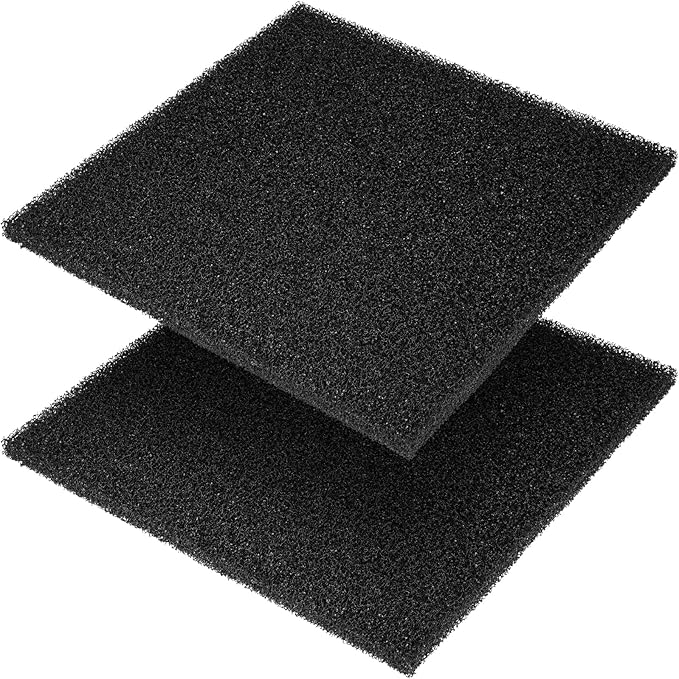 Aquarium Filter Sponge Pad, Filter Media Foam Sponges, Filter Accessories for Fish Tanks and Ponds (18.5"x18.5"x0.8", 20PPI, 2 Pack)
