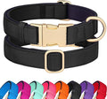 Didog Soft Padded Dog Collars for Medium Dogs, Colorful and Durable Dog Collar with Quick Release Buckle, Light and Breathable for Daily Walking, Black, M