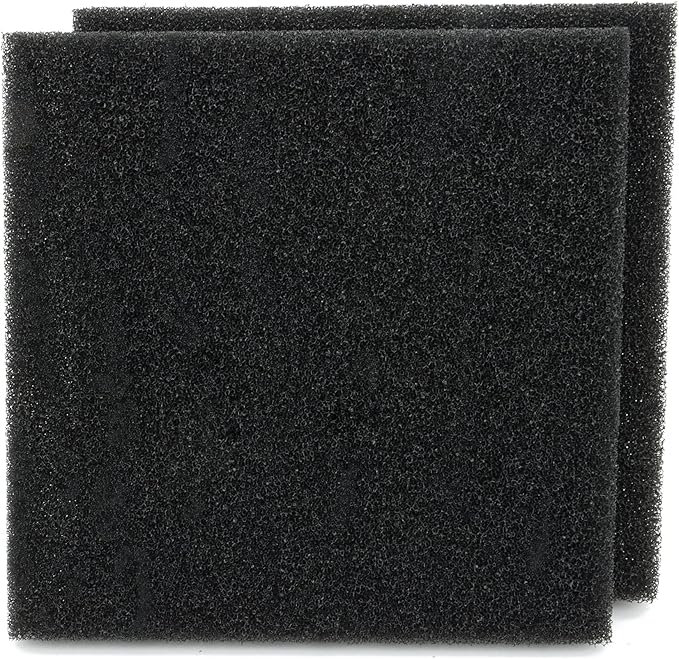 Aquarium Sponge Filter Media Pad 9 x 9 x 1 inch, Cut to Fit Biochemical Filter Bio Foam Pad, 2 Pcs