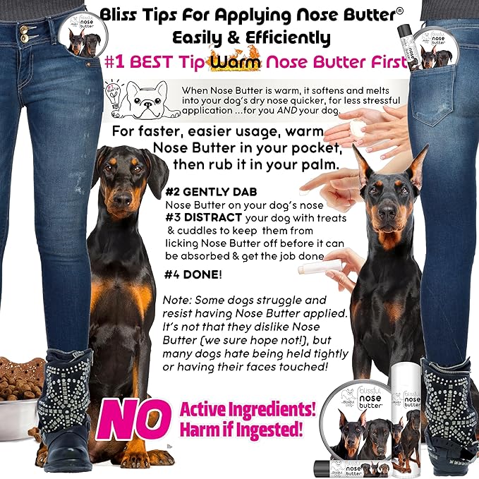 The Blissful Dog Doberman Pinscher Unscented Nose Butter, 16oz