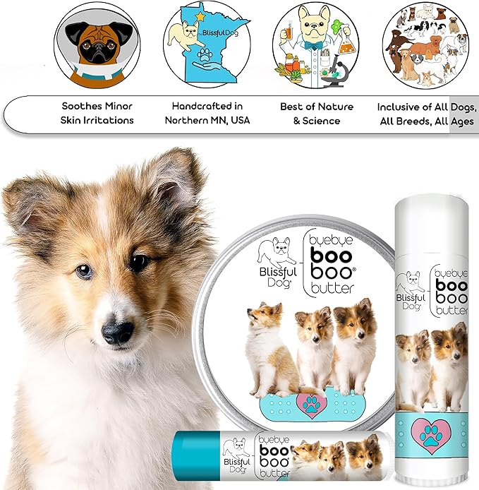 The Blissful Dog 2 oz TIN Shetland Sheepdog Booboo Butter