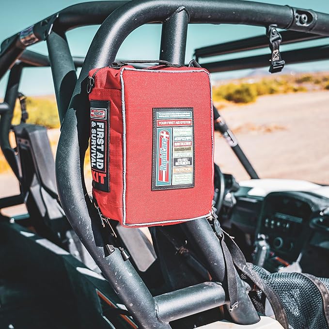 Rapid Care First Aid Kit – 300+ Piece Emergency Medical Kit with Bonus 95-Piece Travel Pack – Outdoor, Workplace, and Home Use – Color Coded & Labeled for Quick Access