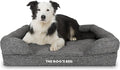 The Dog’s Bed, Large Grey Linen 36x27, Memory Foam, Pain Relief: Arthritis, Hip & Elbow Dysplasia, Post Surgery, Lameness, Supportive, Calming, Waterproof Washable Cover, Veterinary Approved