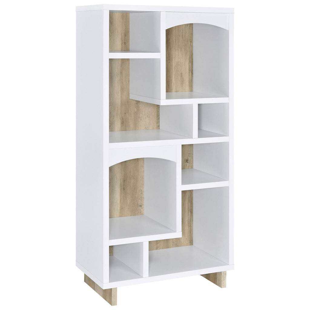Geilys - 8 Shelf Bookcase With Arch Details - White