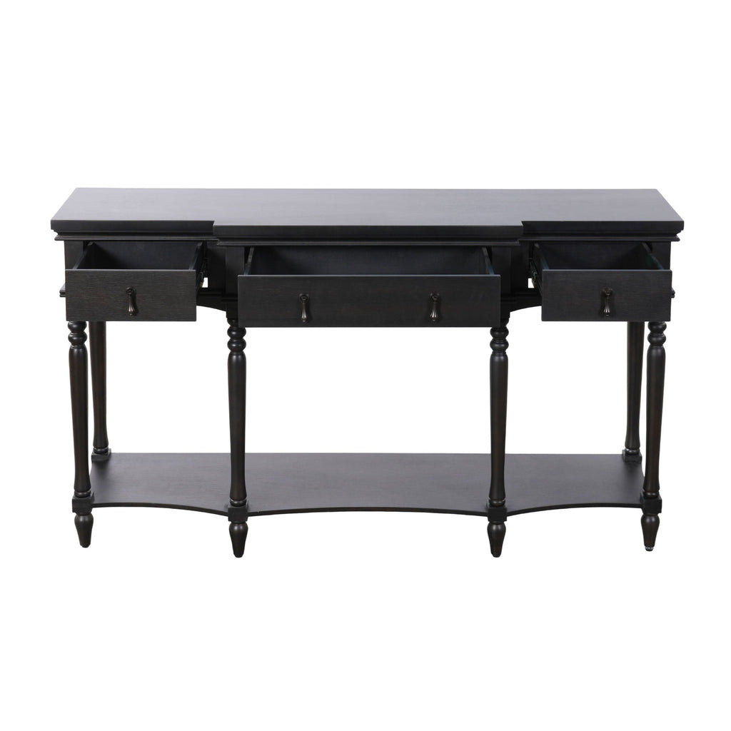 Retro Console Table With 3 Soft Close Drawers