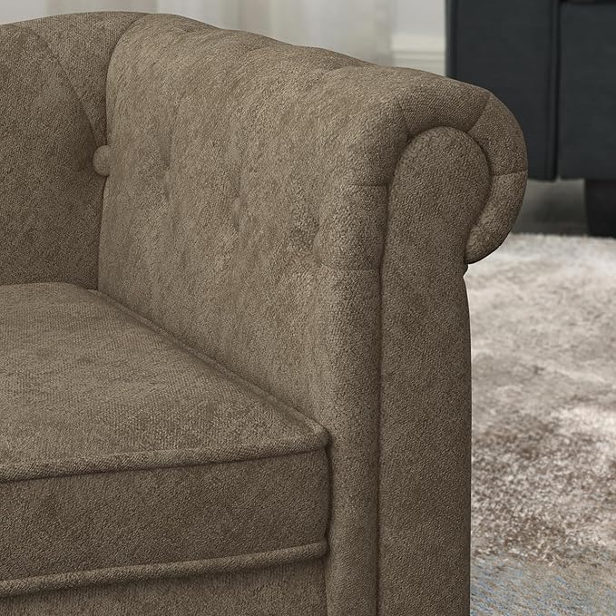 Dog Sofa Couch for Medium to Large Dogs, Memory Foam Pet Sofa Couch with Washable Fabric, Durable Elevated Dog Bed with Legs, Removable Cushion for Medium and Large Dogs, Brown