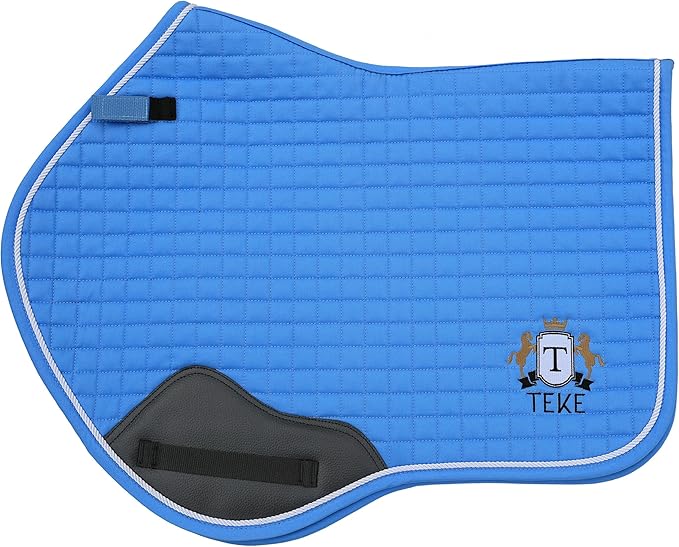 T TEKE Close Contact Saddle Pads,100% Cotton English Saddle Pads for Horses with Moisture-Wicking and Breathable Lining