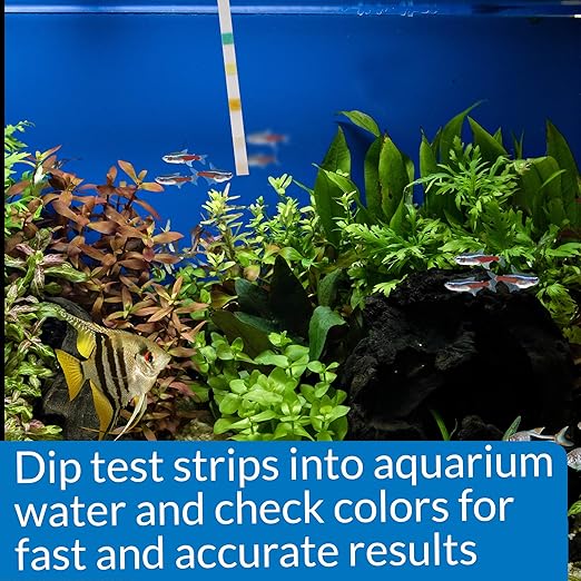 API 5-IN-1 TEST STRIPS Freshwater and Saltwater Aquarium Test Strips 4-Count Box