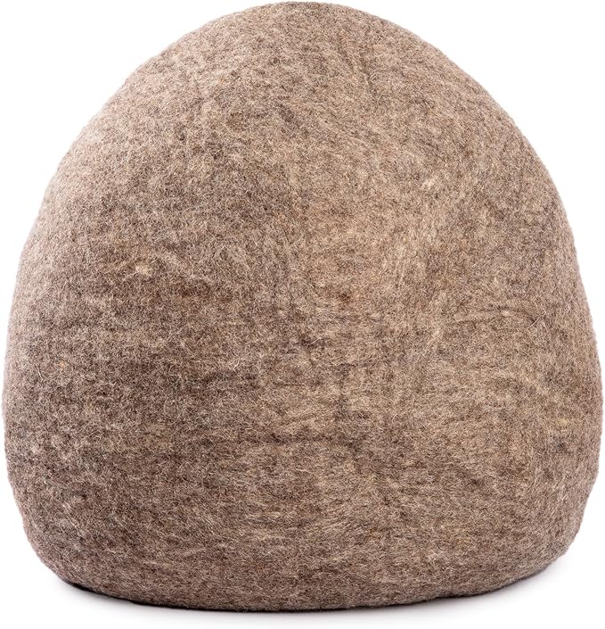 Luxurious Eco-Friendly Merino Wool Cat Cave Bed Sloth - Foldable Hideaway Pod for Indoor Cats - Premium Felt Kitten Beds - Covered Cat House for Ultimate Cozy Comfort by Woolygon