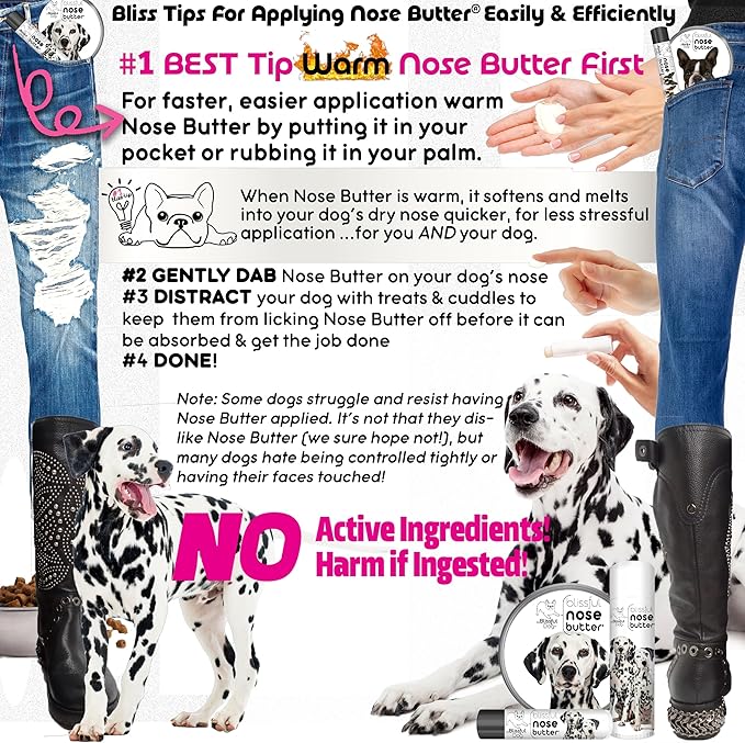 The Blissful Dog Dalmatian Unscented Nose Butter, 1-Ounce