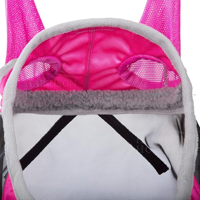 Harrison Howard CareMaster Pro Luminous Horse Fly Mask Standard with Ears UV Protection for Horse Flamingo XL Extra Full