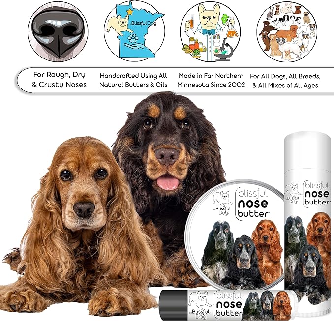 The Blissful Dog English Cocker Spaniel Unscented Nose Butter, 16oz