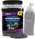 Premium Activated Carbon, Aquarium Carbon for Fish Tank Filter, Aquarium Filter Media, Granulated Charcoal for Fish Tanks, Activated Charcoal Bulk (3 lbs with Fine Mesh Bag)