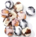 Weewooday 12 Pieces Cat Pom Pom Balls Toys Large Fuzzy Cat Ball Artificial Large Plush Ball for Cats Pets Interactive Playing Indoor(Pink,Leopard)