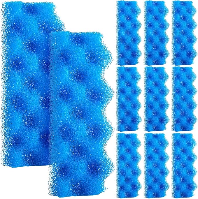 Maxcheck 10 Pack Compatible with 206/207 Blue Bio Sponge Value, Replacement Filter Media Sponge Pads for Aquarium