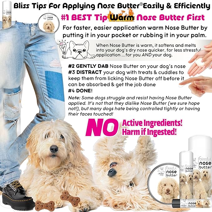 The Blissful Dog Goldendoodle Unscented Nose Butter - Dog Nose Butter, 2 Ounce