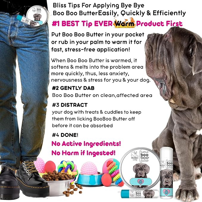 The Blissful Dog .50 oz Tube Neapolitan Mastiff Booboo Butter