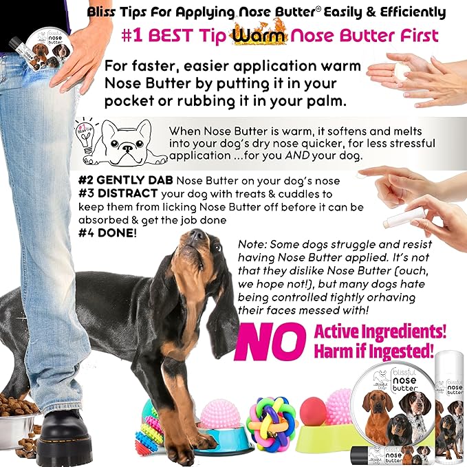 The Blissful Dog Coonhound Unscented Nose Butter, 0.50-Ounce