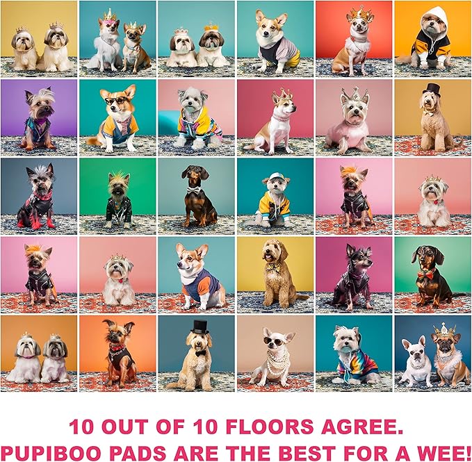Washable Pee Pads for Dogs - Super Absorbent Reusable Puppy Training Pads - 100% Waterproof, Leak-Proof & Non-Slip Whelping Pads for Pet Housebreaking
