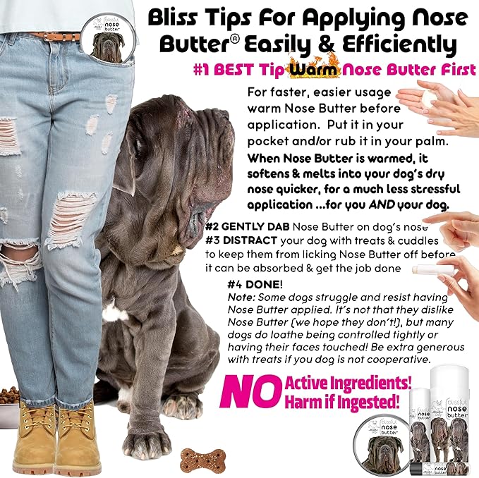 The Blissful Dog Neapolitan Mastiff Unscented Nose Butter - Dog Nose Butter, 2 Ounce