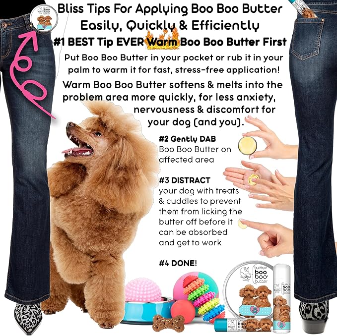 The Blissful Dog .15 oz Tube Poodle Booboo Butter
