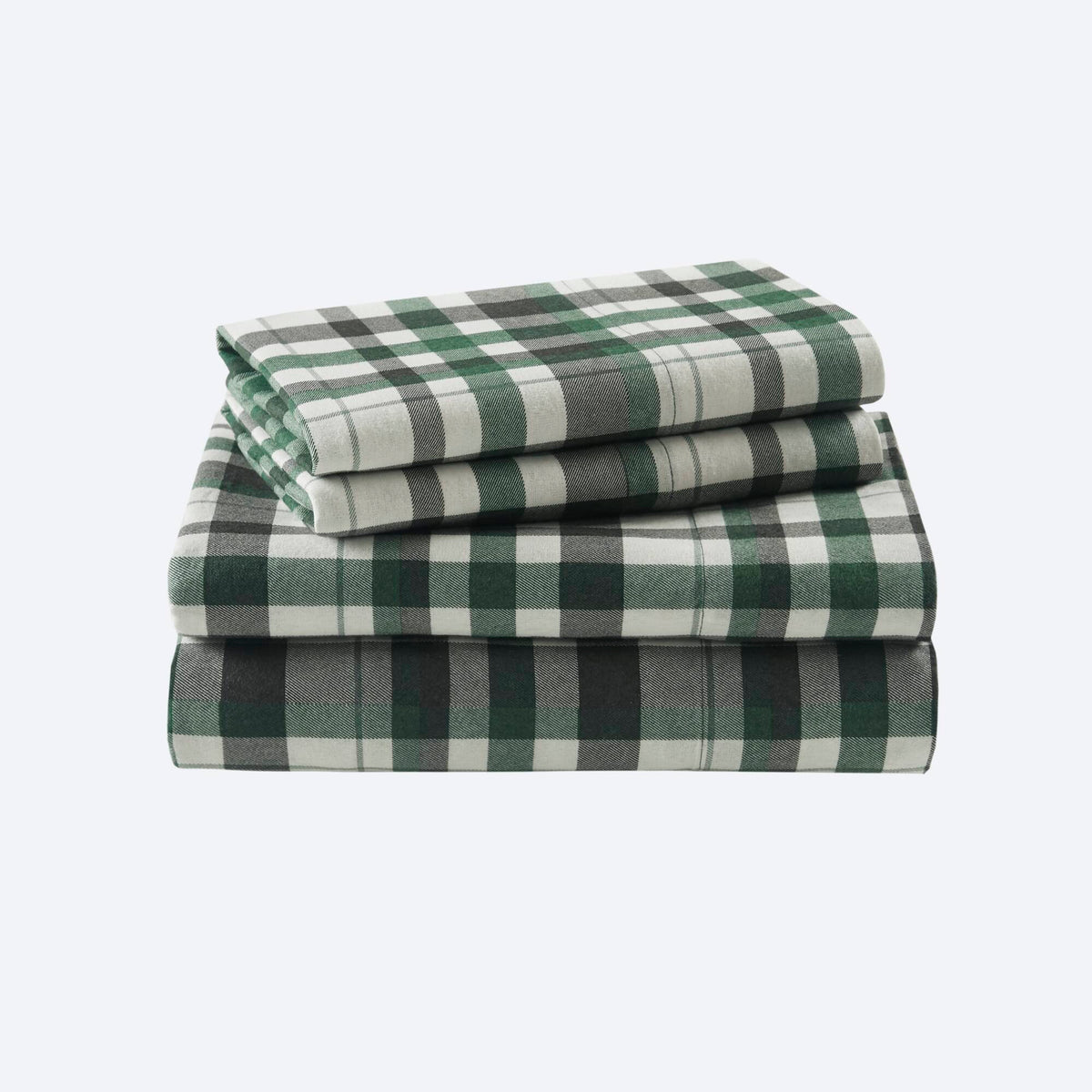 4 Pieces Queen 100% Cotton Flannel Printed Sheet Set Finton