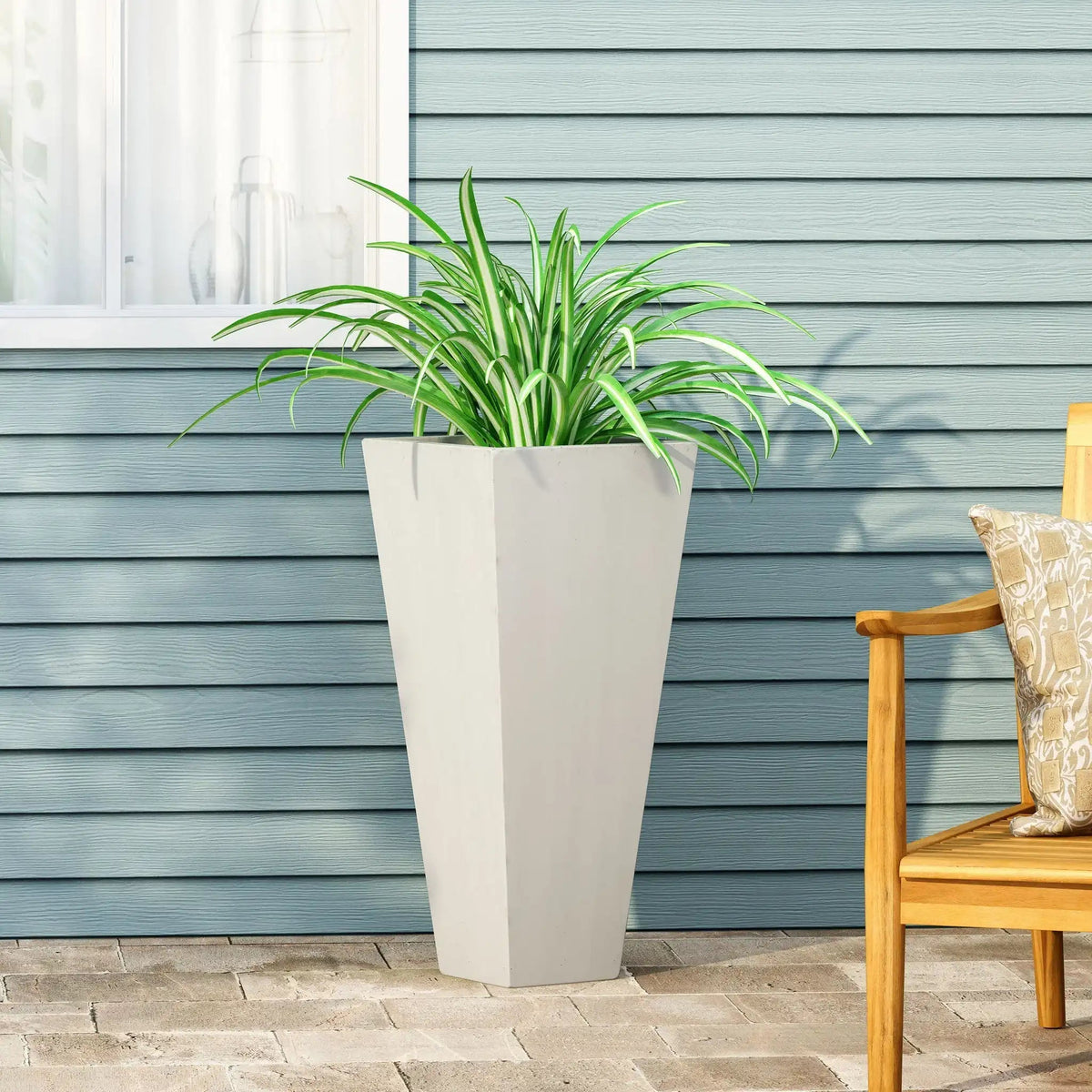 Outdoor Modern Cast Stone Planter