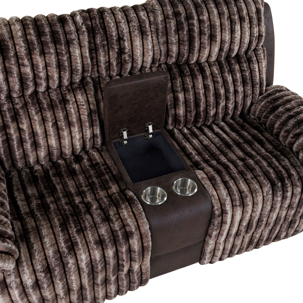 Bruni - Console Reclining Loveseat With Manual Recline