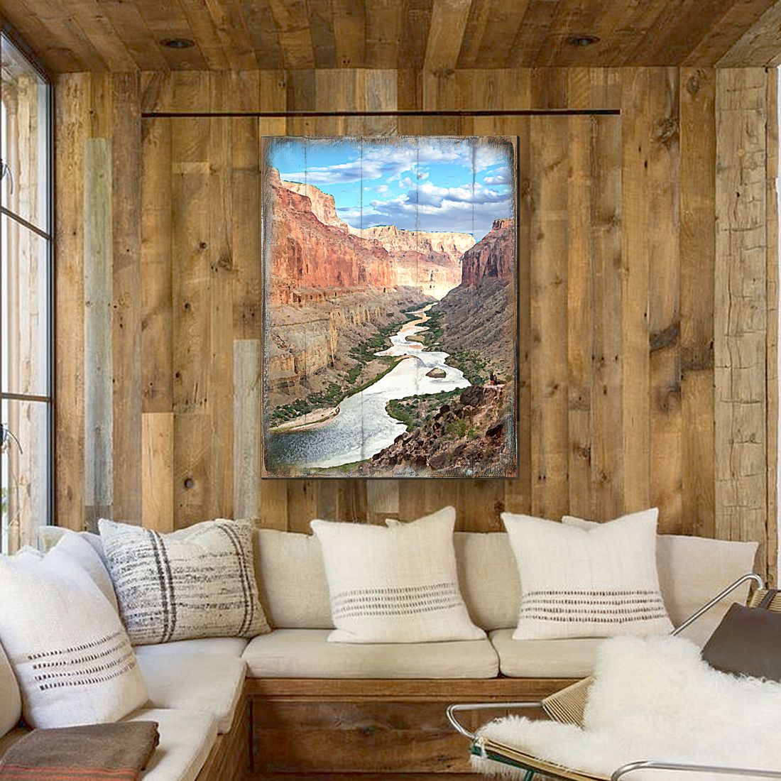 Canyon River Art Wooden Wall Art by Nature Wonders - Nature Wildlife Decor  - 95279B