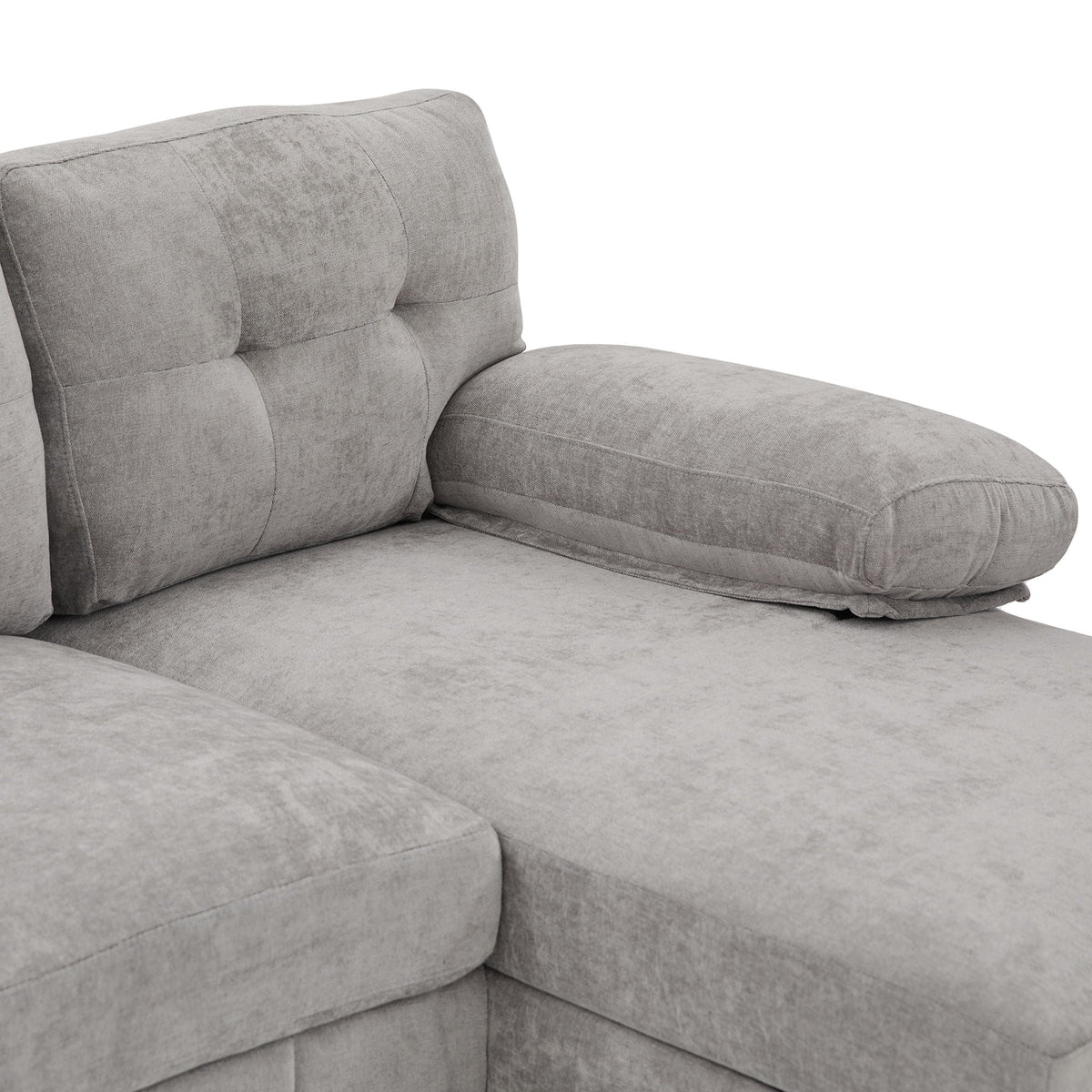 U-Shaped Sectional Sofa 103.5" Fabric Couch With Dual Chaise Lounges, Storage Pockets, Armrest Pillows