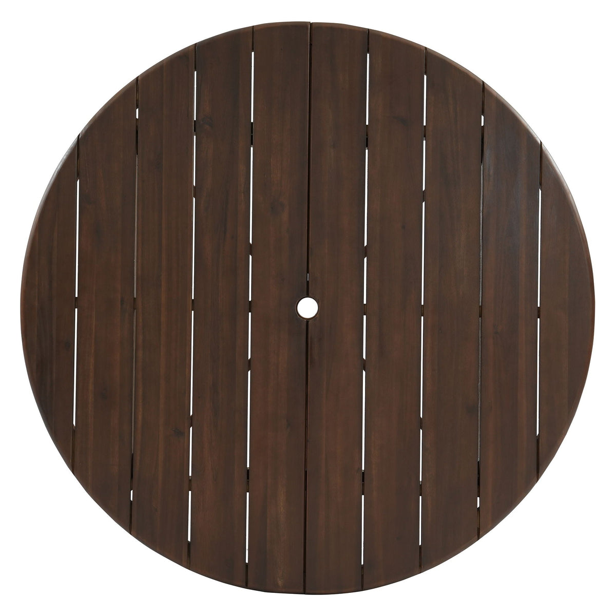 5 Piece Round Patio Table & Cushioned Armrest Chairs, Outdoor Dining Set With Umbrella Hole