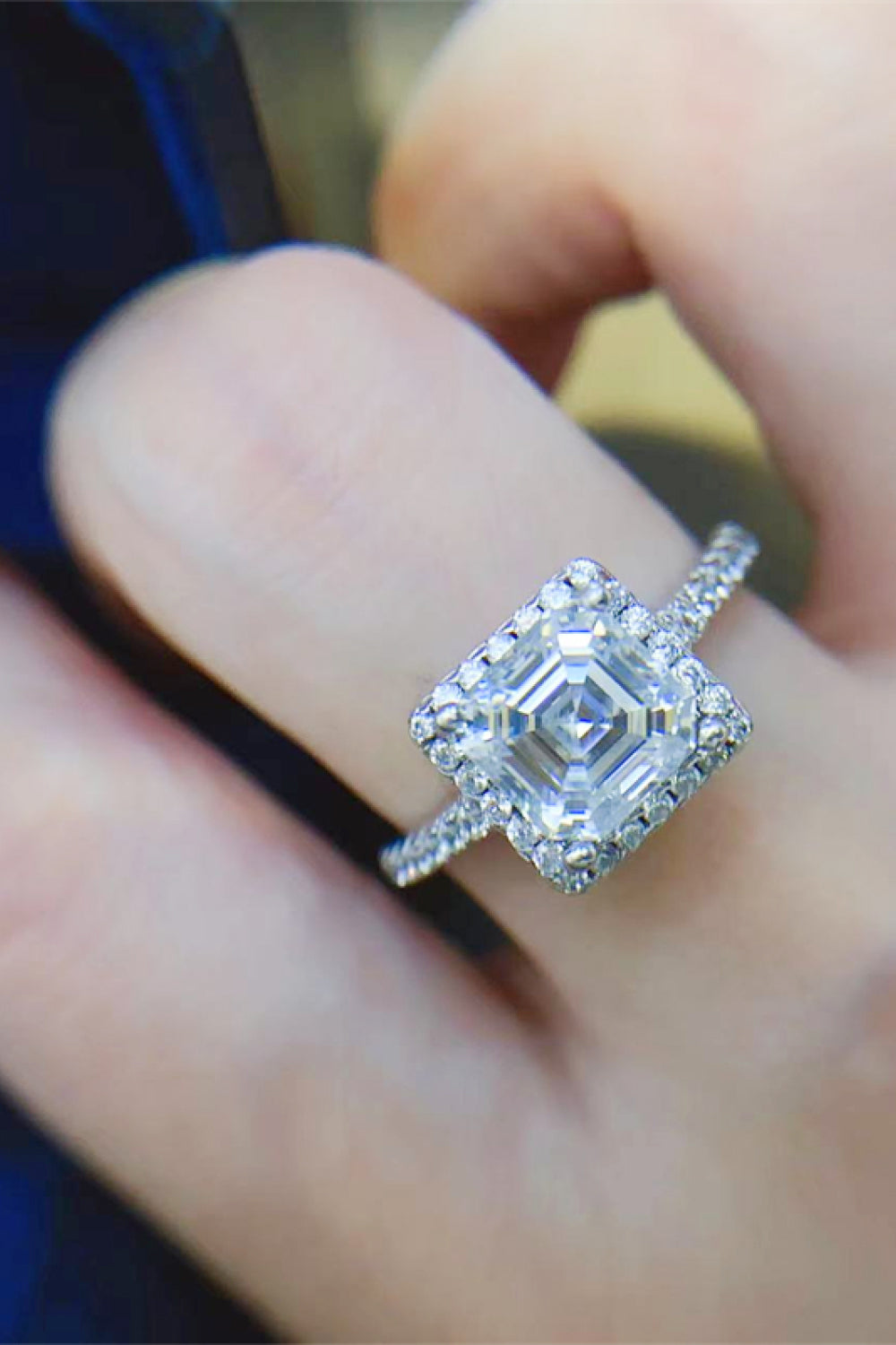 2 Carat Sparkala™ Platinum Over Pure Sterling Silver Ring