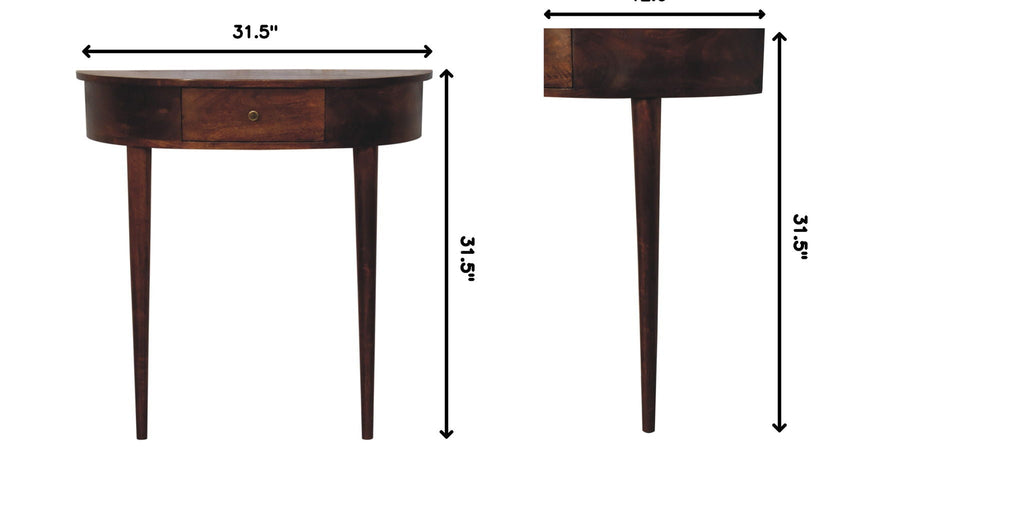 Backless Mounted Console - Brown