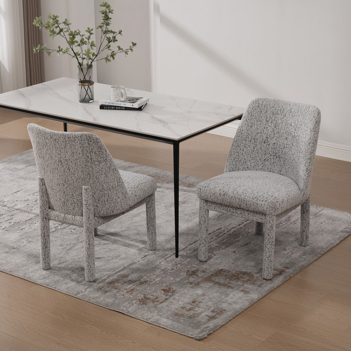 Wide Minimalist Dining Chair