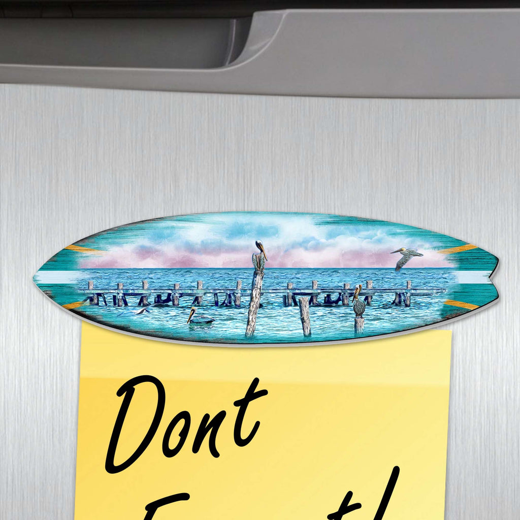 Surfboards Decorative Eco Wood Magnets Set of 6 by G. Debrekht - Coastal Decor - 8090066G-S6