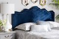 Baxton Studio Nadeen Modern and Contemporary Royal Blue Velvet Fabric Upholstered Full Size Headboard